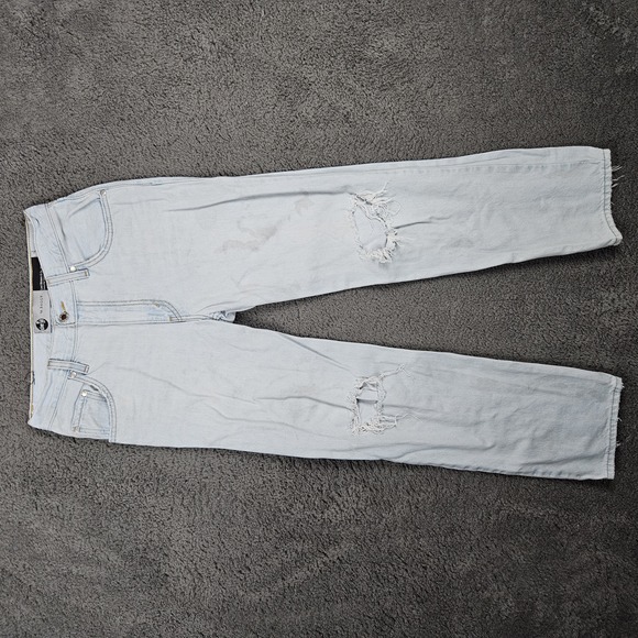 Levis Jeans Women W26 L31 Light Wash Silver Tab 94 Baggy Distressed Ripped Retro - Picture 1 of 14